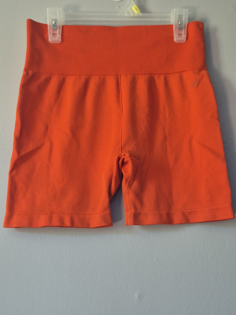 Forever 21 Bright Orange High-Rise Bike Shorts